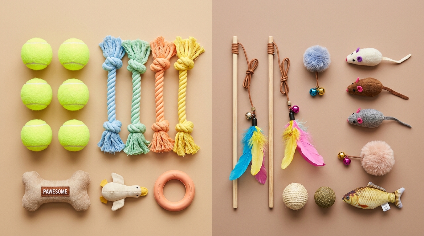 2-in-1 Feather Teaser Wand & LED Laser Cat Toy